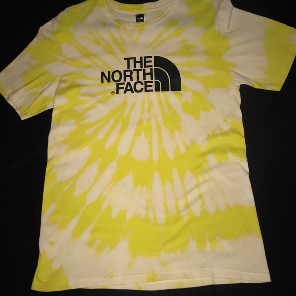 The North Face Shirts | The North Face Bleached Tie Dye Yellow Tee | Color: White/Yellow | Size: M | Thevintageoasis's Closet